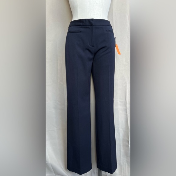 NWT Liz Claiborne Dark Navy Straight Leg Slacks - Picture 1 of 4